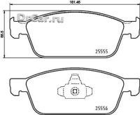 BREMBO Колодки тормозные передние FORD Transit Connect, Kuga II