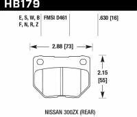 Колодки тормозные HB179B.630 HAWK Street 5.0 задние SUBARU Impreza WRX