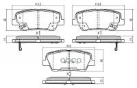 Колодка Торм. Задняя Hyundai Santa Fe 10->, Elantra 10->, Kia Sorento 09-> "Barnett" BARNETT арт. HND102