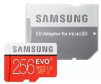 Карта памяти Samsung EVO PLUS microSDXC 256Gb Class 10 UHS-I (100/90MB/s) + адаптер