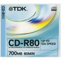 Диск TDK CD-R 700Mb 52x Slim 80min