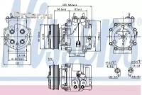 NISSENS Компрессор кондиционера HONDA JAZZ 02-