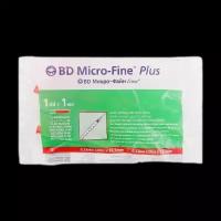 Шприц инсулиновый BD Micro-Fine Plus 1мл/U-40 29G (0,33мм x 12,7мм) 10 шт