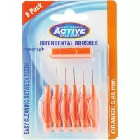 Межзубная щетка Межзубные щетки, 0,45мм, оранжевые Beauty Formulas Active Oral Care Interdental Brushes 6 шт