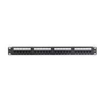 NIKOMAX Панель 19", 1U, 24 порта, Кат.6, RJ45/8P8C, неэкран., черная NMC-RP24UE2-ES-1U-BK