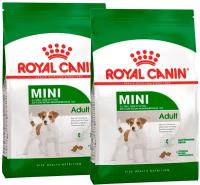 Сухой корм ROYAL CANIN MINI ADULT для взрослых собак маленьких пород (4 + 4 кг)