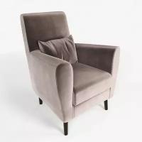 Кресло мягкое Грэйс Z-5 (светло-серый) на высоких ножках с подлокотниками в гостиную, офис, зону ожидания, салон красоты