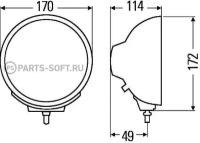 BEHR-HELLA 1F3009094021 Фара дальнего света, H1 / страна пр-я DE /