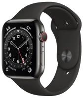 Умные часы Apple Watch Series 6 GPS 44mm Stainless Steel Case with Sport Band (Цвет: Graphite/ Black)