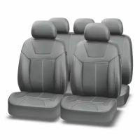 Чехлы AUTOPREMIER Platinum Imperia для передних и задних сидений, экокожа, серый цвет, 11 предметов
