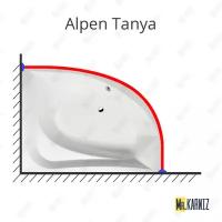 Карниз для ванны Alpen Tanya 160х120 (Альпен Таня)