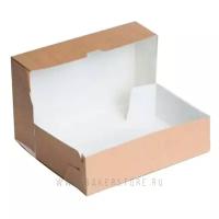 Коробка для десертов и пирожных 15 x 10 х 8,5 см, крафт