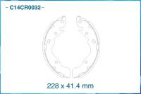 Колодки тормозные задние барабанные CWORKS C14CR0032