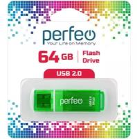 USB Флеш-накопитель USB накопитель Perfeo 64GB C13 Green