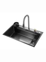 Многофункциональная кухонная мойка Xiaomi Mensarjor Raindance Waterfall Double Ladder Nano Sink 750х450 cm (TS7545B-A1NH) (с выдвижным смесителем)