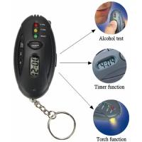 Алкотестер-брелок ALCOHOL BREATH TESTER AND TIMER WITH FLASHLIGHT