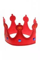 Красная корона со стразами