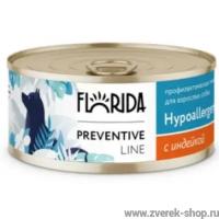 FLORIDA Hypoallergenic Консервы для собак при пищевой аллергии, с индейкой 0,1 кг. х 1 шт