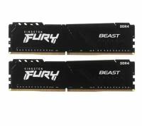 Модуль памяти DIMM 64Gb 2х32Gb DDR4 PC25600 3200MHz Kingston Fury Beast Black (KF432C16BBK2/64)