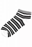 Носки / Street Socks / Полосатики / чёрно-бело-серый / (25-27 см)