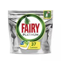 Средства для посудомоечных машин FAIRY Platinum All in One Капсулы для посудомоечной машины с ароматом лимона, 37 шт