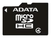 Adata microSDHC Class 4 4GB (ausdh4glc4)