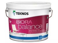 Teknos Краска для внутренних работ BIORA BALANCE глубокоматовая на водной основе 9 л. База 3 (Teknos)