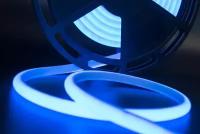 Термостойкая светодиодная лента для бань и саун + 100гр. 12Вт/м SMD 2835 180LED ip68 Синий, катушка 5м.п