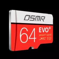 Карта памяти OSMR microSDHC Class 10 64GB + SD adapter