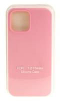 Hакладка Silicone Cover для iPhone 12 Pro Max, светло-розовый (28)