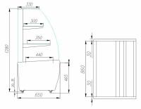 Тепловая витрина Полюс Carboma K70 SH 0,9-1 (стекло)