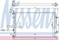 NISSENS Радиатор двигателя VOLKSWAGEN PASSAT B7 362 365 10- 2.5 FSI