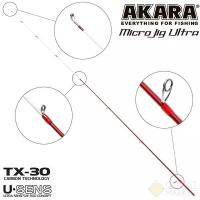 Хлыст угольный для спиннинга Akara SL1004 Micro Jig Ultra 662UL-S TX-30 (0,5-6) 2,0 м