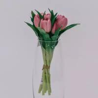Искусственный букет тюльпанов - Розовый