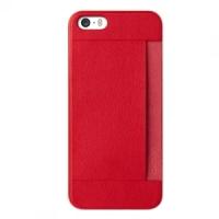 Пластиковый чехол для iPhone 5/5S с дополнительным отделением Ozaki 0.3 + Pocket красный
