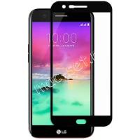 Защитное стекло Aiwo для LG K10 (2017) M250 на весь экран 5.3" с черной рамкой