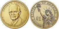 США, 1 доллар 2015 год, 34-й президент Дуайт Дэвид Эйзенхауэр
