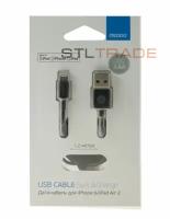 USB-кабель Deppa для iPhone 5/6, 1,2м, MFI черный