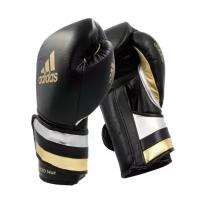 Бокс и Единоборства Перчатки боксерские ADIDAS AdiSpeed черно-золотые Размер:12 oz