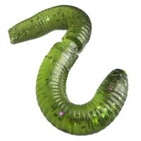 Силиконовые приманки для ловли форели, большой червь, мягкая приманка для рыбалки, цвет зеленый, 1 шт