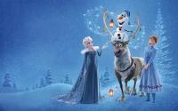 Фотообои Уютная стена "Анна и Эльза с друзьями. Frozen" 430х270 см Бесшовные Премиум (единым полотном)
