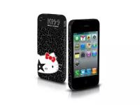 Чехол жесткий "Hello Kitty Kiss" для iPhone 4/4S (черный)