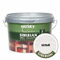 Антисептик husky siberian Эко-Лазурь 2,5л полуматовый белый