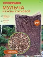 Мульча из коры сосновой гумус (0-1 см) ЭкоТорг, 60 л