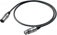 Шнур микрофонный Proel XLR M - XLR F 3m BULK250LU3