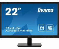 Монитор 21.5" Iiyama ProLite X2283HS-B5 VA, 1920x1080 (16:9), 250кд/м2, 4мс, 178°/178°, VGA, HDMI, DisplayPort, черный