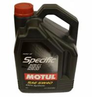 Масло моторное MOTUL SPECIFIC 5W40, 502 00 / 505 00 / 505 01 Audi, VW, Seat и Skoda, синтетика, 5 литров