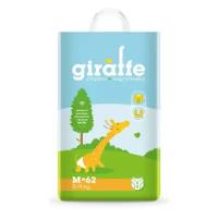 LOVULAR Giraffe M подгузники, 6-11 кг, 62 шт