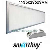 Светильник - панель светодиодная ультратонкая Smartbuy SBL-P295-40W-65K 1200х300мм (1195х295х9мм) 40Вт Опал 6500К Холодный свет с LED-драйвером (Корпус Металлик)