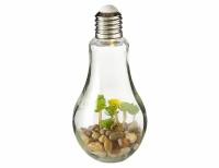 Декоративный светильник "Чудо-клумба", теплая белая LED подсветка, стекло, пластик, батарейки, 23 см, Boltze